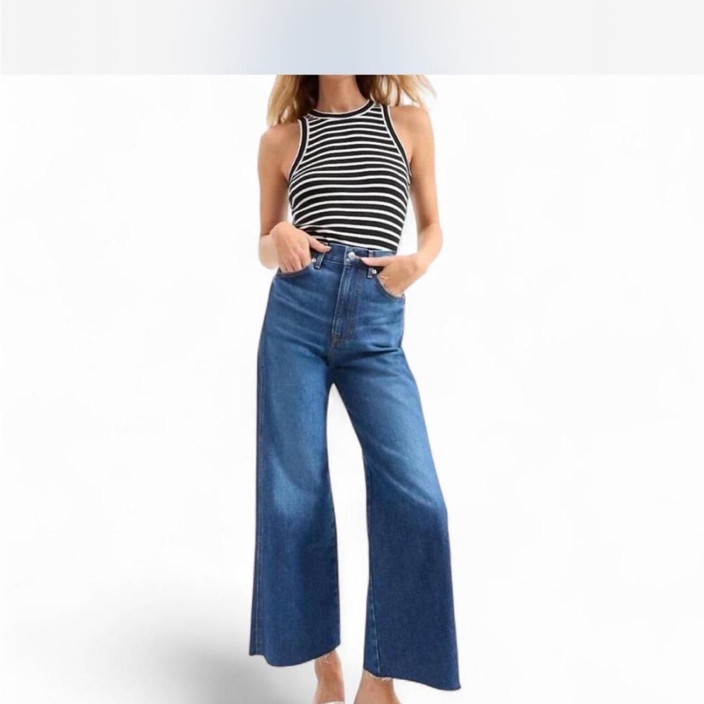 Women's Blue Wide-Leg Jeans